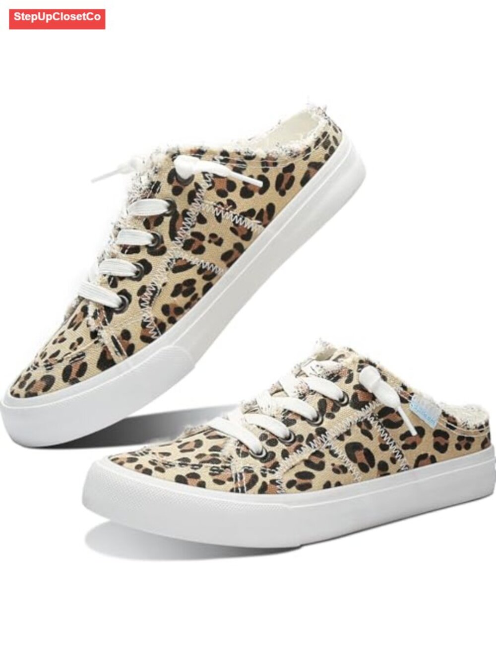 Women Canvas Mules Memory Foam Slip-On Backless Clipper Shoes